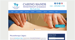 Desktop Screenshot of caringhandsphysio.com